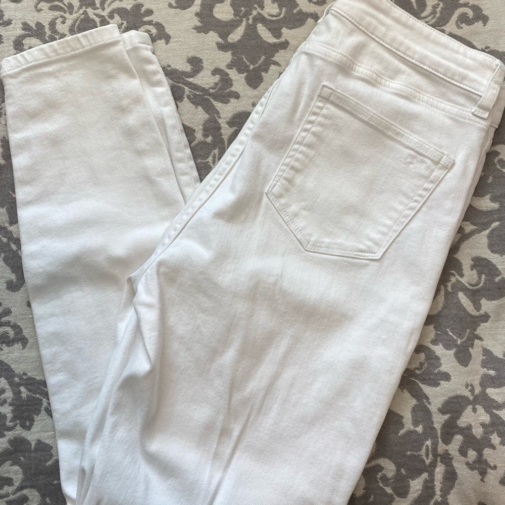 Vineyard Vines White Tapered Ankle Denim Jeans